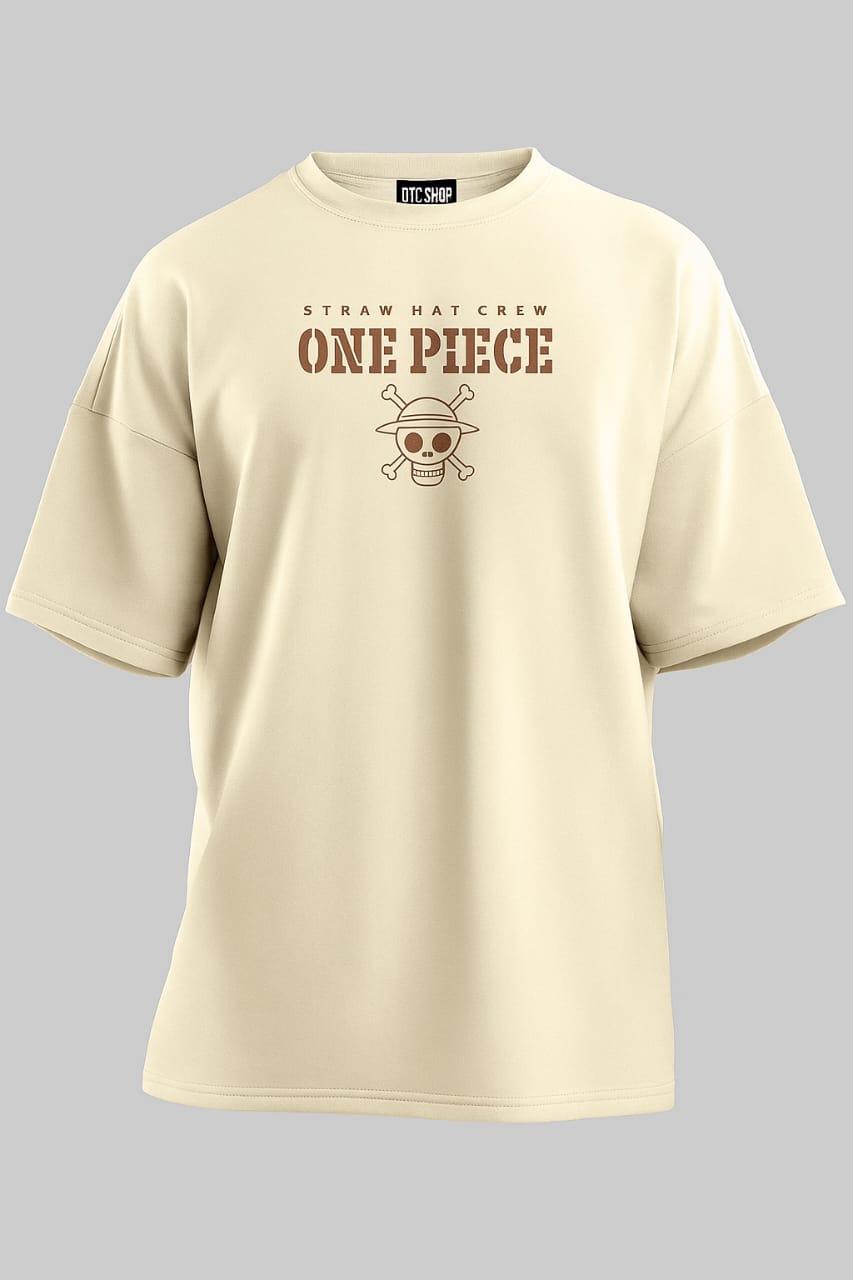 Oversized T-shirt For Men back printed one piece anime.