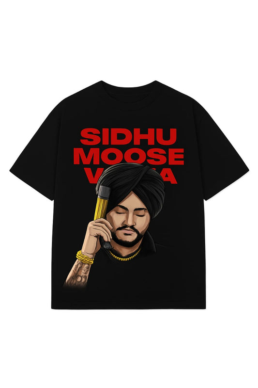 Sidhu Moosewala Oversized Printed T-shirt